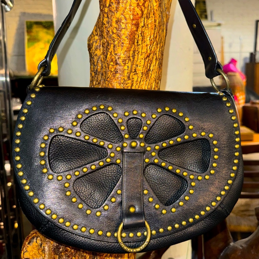 Brand New With Tags Michael Kors Vintage Purse Rose Saddle Flap